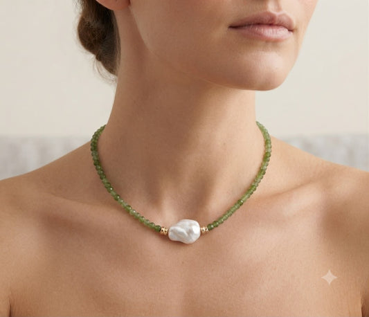 Collana "Perle di Luce" – Modello Verde