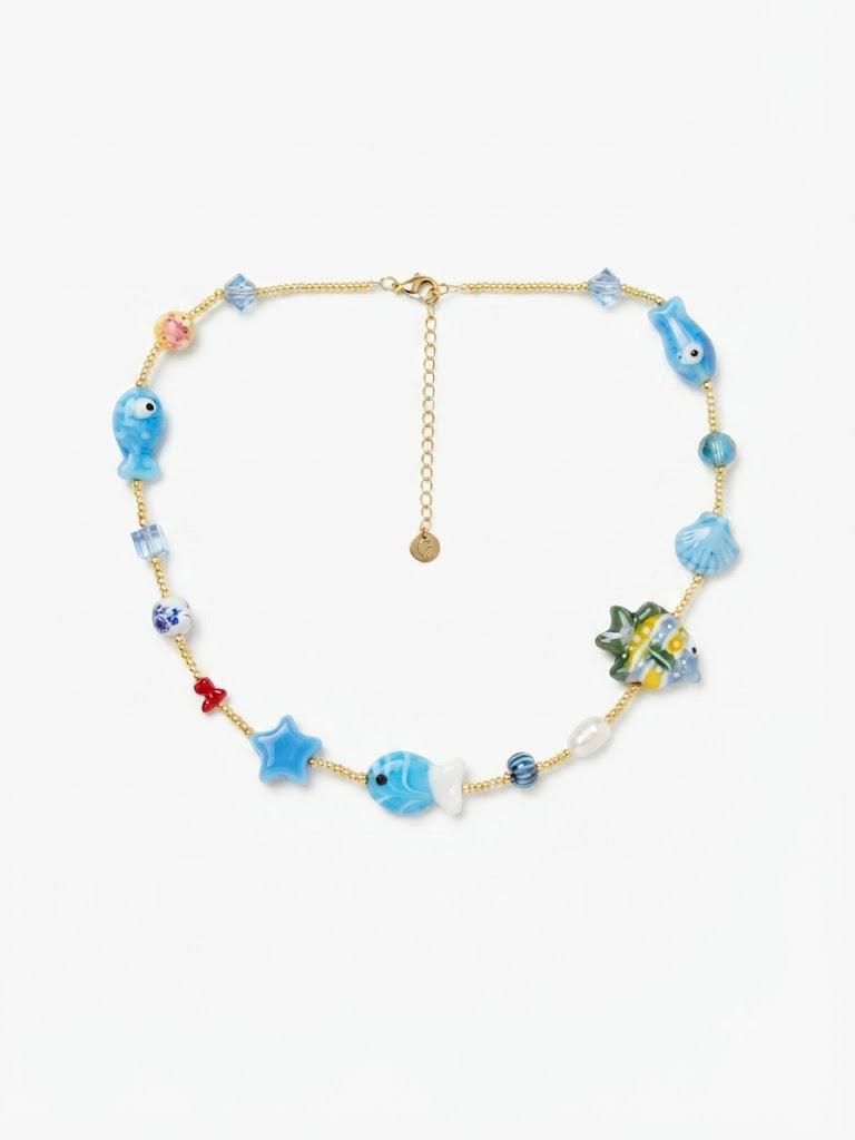 Collana Girocollo "Marine Heritage" – Ceramica di Caltagirone Summer Edition