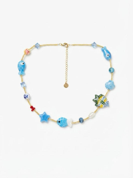 Collana Girocollo "Marine Heritage" – Ceramica di Caltagirone Summer Edition