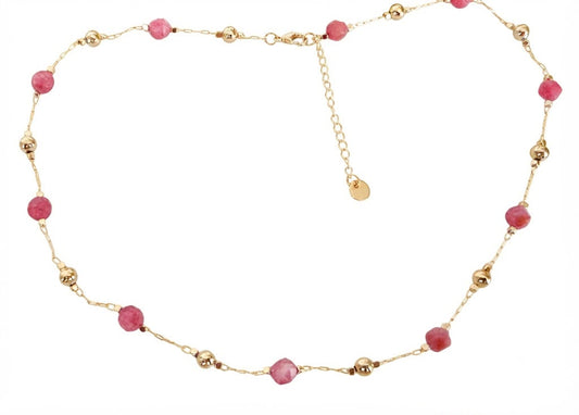 Collana Pallini Rosa - Eleganza Delicata