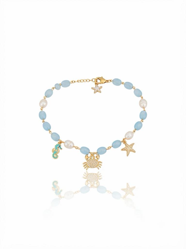 Collana Doppia "Acqua Marina" – Stile Marine in Acciaio Inossidabile