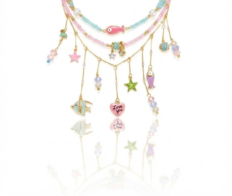 Combo "Color Summer" – Set di 3 Collane in Acciaio Inossidabile