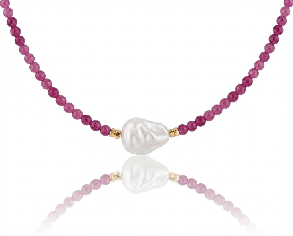 Collana "Perle di Luce" – Modello Magenta
