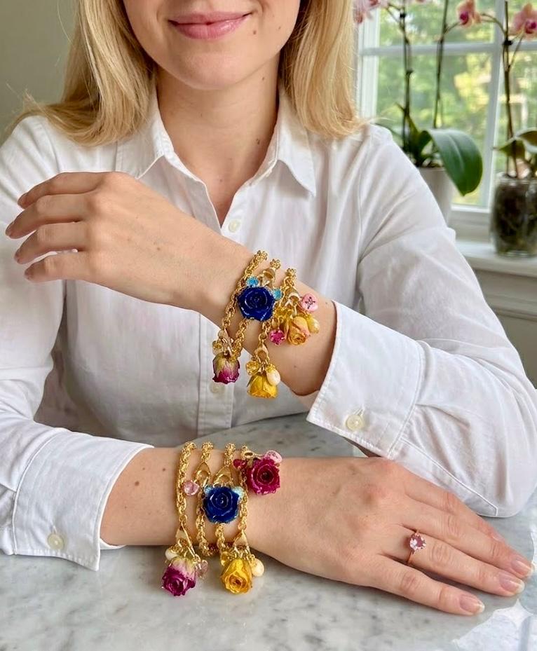 BRACCIALE CON ROSA DELLA LINEA ETERNA