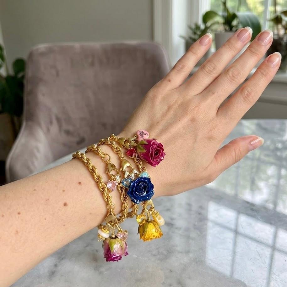 BRACCIALE CON ROSA DELLA LINEA ETERNA