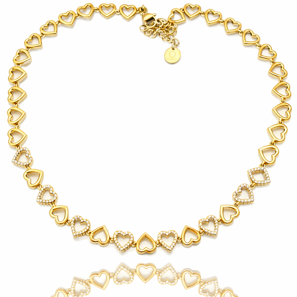 Collana "Catena di Cuori" – Un abbraccio di luce