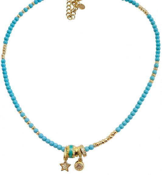Collana "Cielo Stellato" – Luminosità in pasta di turchese