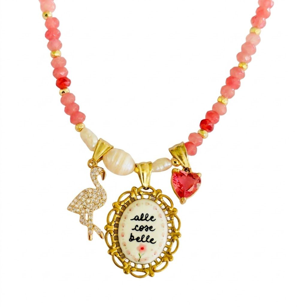 Collana in pietra"Alle Cose Belle" – Un inno alla meraviglia