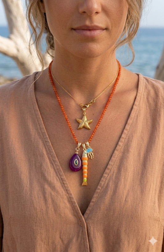 Collana "Summer – Modello Orange" – Versatilità e Colore