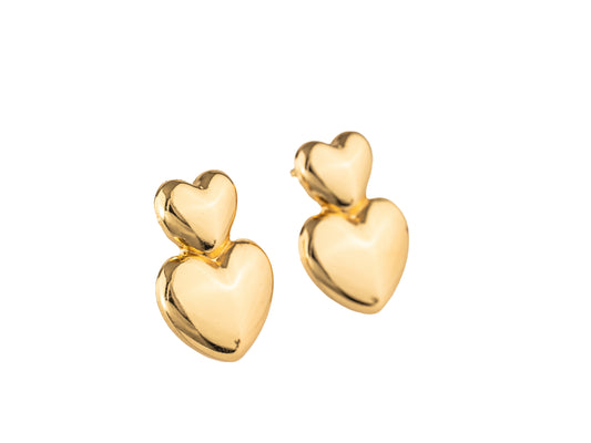 Orecchini Doppio Cuore